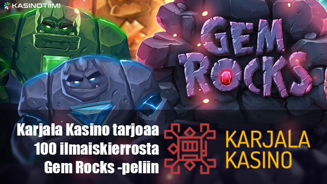 Karjala Kasinon ilmaiskierrokset Gem Rocks -peliin