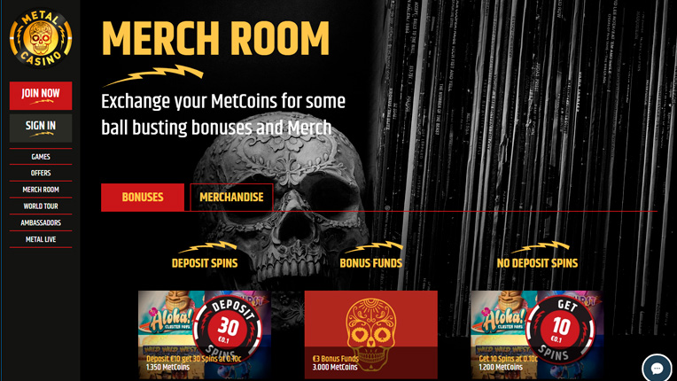Metal Casino - Merch Room
